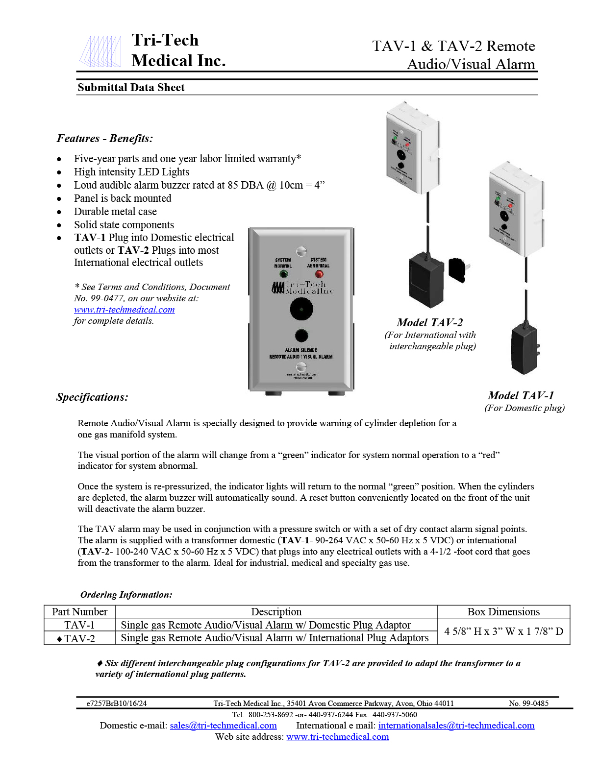 TAV‑1 Remote Audio/Visual Alarm - Image 2